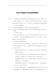 黑龙江辰能集团公司运营监控管理制度