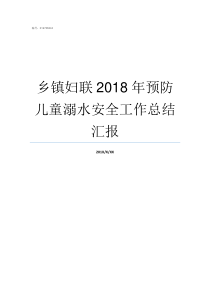 乡镇妇联2018年预防儿童溺水安全工作总结汇报2019年乡镇妇联换届工作