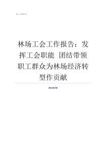 林场工会工作报告发挥工会职能nbspnbsp团结带领职工群众为林场经济转型作贡献讨论工会工作报告