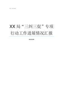 XX局三纠三促专项行动工作进展情况汇报XX不X成语