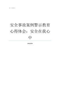 安全事故案例警示教育心得体会安全在我心中