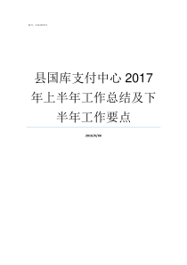 县国库支付中心2017年上半年工作总结及下半年工作要点县国库支付中心怎么样