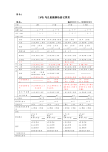 1岁以内儿童健康检查记录表