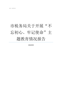 市税务局关于开展不忘初心牢记使命主题教育情况报告税务局岗位练兵