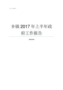 乡镇2017年上半年政府工作报告乡镇长2017年个人总结