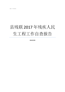 县残联2017年残疾人民生工程工作自查报告