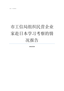 市工信局组织民营企业家赴日本学习考察的情况报告