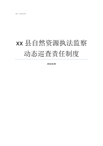 xx县自然资源执法监察动态巡查责任制度自然资源执法