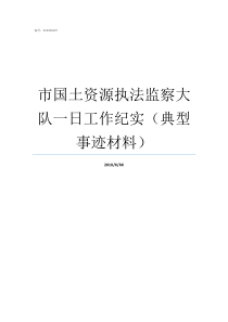 市国土资源执法监察大队一日工作纪实典型事迹材料国土资源执法监察规定