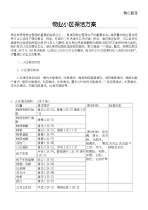 物业小区保洁计划方法