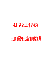 3专题3---4.1.3认识三角形(3)