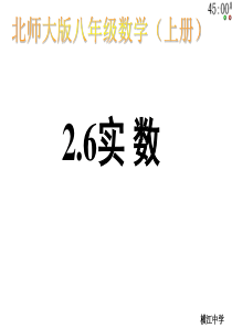 北师大版八年级上册数学课件2.6.1-实数