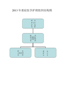 重症医学护理组织结构图