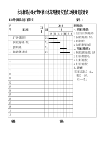 周进度计划表实例