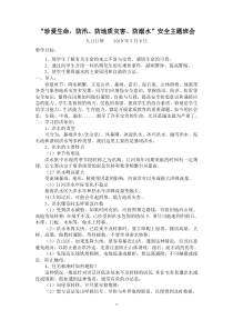 防汛防溺水主题班会李金先