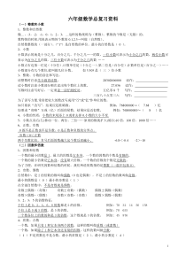 人教版六年级数学总复习资料全