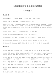 最新外研版七年级英语下册全册单词(整理版)