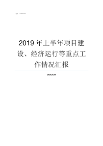 2019年上半年项目建设经济运行等重点工作情况汇报2019年高铁开工项目