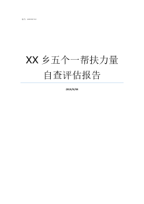 XX乡五个一帮扶力量自查评估报告