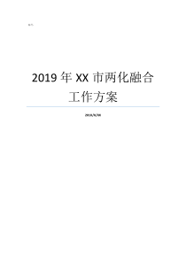 2019年XX市两化融合工作方案