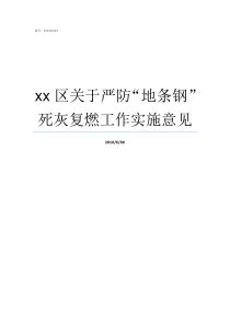 xx区关于严防地条钢死灰复燃工作实施意见亚洲变态区