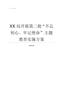 XX局开展第二批不忘初心牢记使命主题教育实施方案XX不X成语