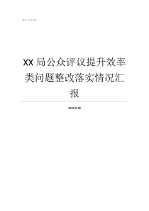 XX局公众评议提升效率类问题整改落实情况汇报