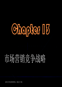 chapter 13市场营销竞争战略