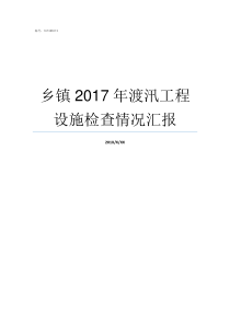 乡镇2017年渡汛工程设施检查情况汇报