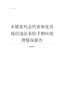 乡镇党代会代表和党员违纪违法未给予相应处理情况报告