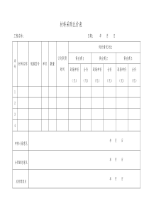 材料比价表