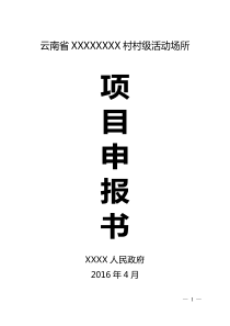 申请省级彩票专项公益金项目申报书