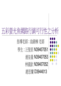 五彩萤光鱼网路行销可行性之分析