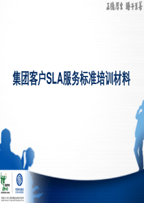 中国公司SLA协议――中国移动集团客户SLA服务标准