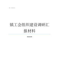 镇工会组织建设调研汇报材料成立工会组织的流程