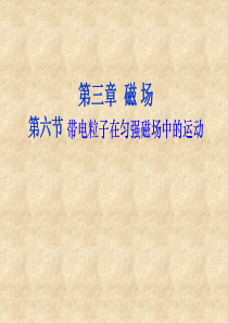 人教版高中物理(选修3-1)第三章同步教学课件3.6 带电粒子在匀强磁场中的运动 (共20张PPT)