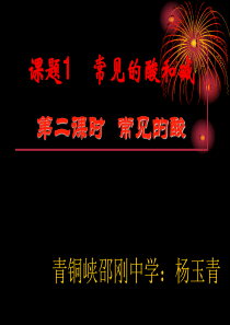 九年级化学：7.2第二节常见的酸和碱(3) 课件沪教版