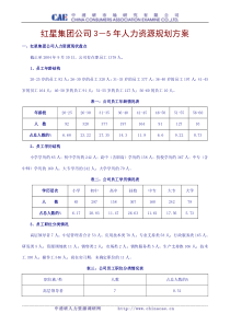 【精品】《红星集团公司3-5年人力资源规划方案》