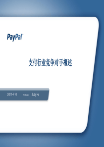 paypal支付行业竞争对手概述(正式版)