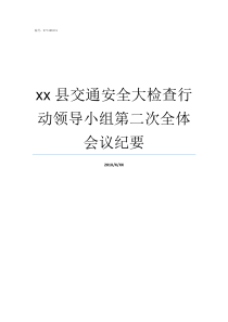 xx县交通安全大检查行动领导小组第二次全体会议纪要企业自身开展交通安全大检查