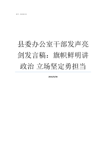 县委办公室干部发声亮剑发言稿旗帜鲜明讲政治nbsp立场坚定勇担当