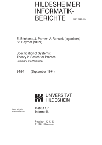 Specification of Systems Theory in Search for Prac