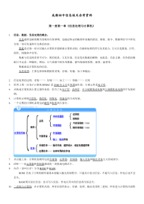 成都市初中计算机会考要点及题库选择题