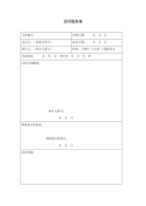 【经营管理】访问报告单