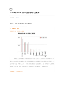 XXXX最全的中国各行业竞争格局(完整版)