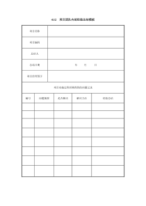 项目团队内部经验总结模板doc