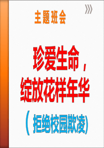 《反校园欺凌--建平安校园》主题班会PPT