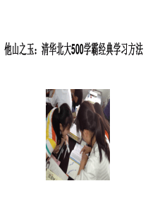 他山之玉：清华北大500学霸经典学习方法