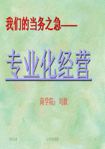 专业化经营(刘歆)（PPT53页)