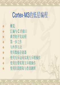 Cortex-M3的低层编程